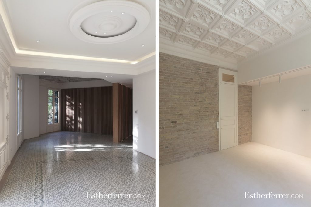 cómo reformar un piso modernista en barcelona sin estropearlo: techos artesonados y con molduras noucentistes