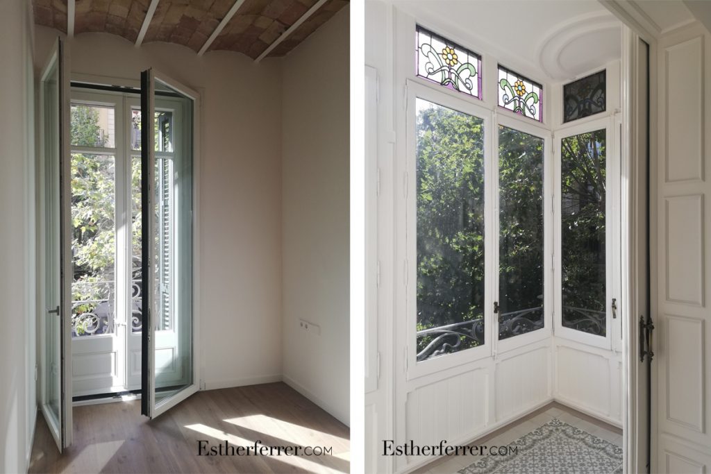 cómo reformar un piso modernista en Barcelona sin estropearlo: ventanas acústicas